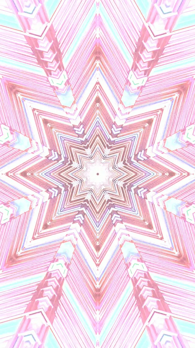 Neon Tunnel Stjerne Kaleidoskop Vj Loop 9:16 Reels 60fps Pauseskærm