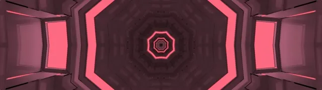 Neon Tunnel Pink Octagon Vortex Vj Loop 32:9 Super Ultrawide 60fps Screensaver