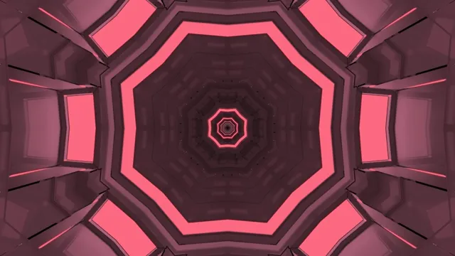Pink Octagon Neon Tunnel 4k uhd 60fps Screensaver VJ Loop