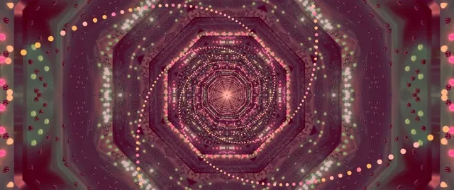 Túnel Neon Octagonal Rosa Protetor de Tela 60fps 2.39:1 Cinemascope VJ Loop