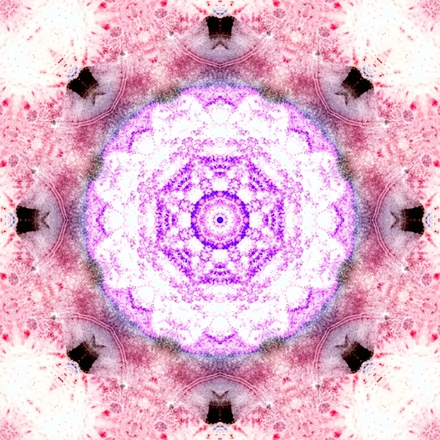 Rožinis Violetinis Neon Tunelis Mandala Ekrano užsklanda 1:1 Kvadratas 60fps VJ Loop