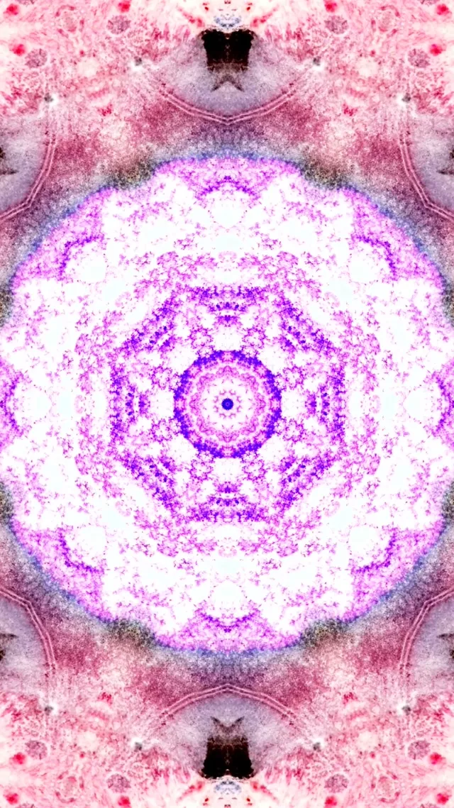 Розово-Фиолетовый Неоновый Туннель Мандала Заставка 60fps 9:16 Reels VJ Loop