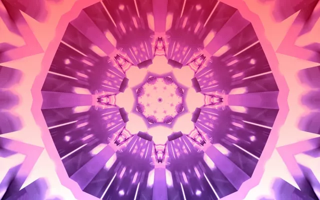 Túnel Neó Rosa Porpra Calidoscopi Vj Loop 16:10 Macbook 60fps Estalviapantalles