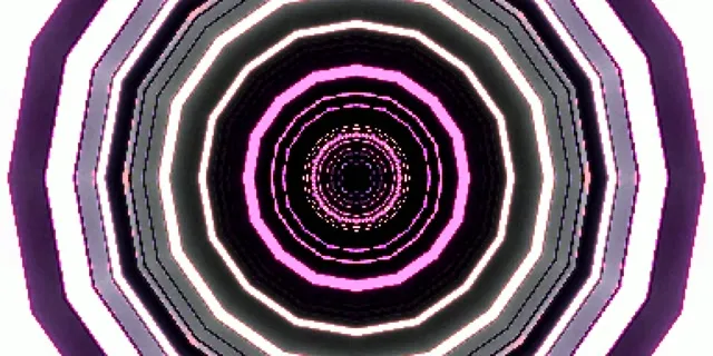 Neon Tunnel Pink Octagon Vortex Vj Loop 2:1 Univisium 60fps Screensaver