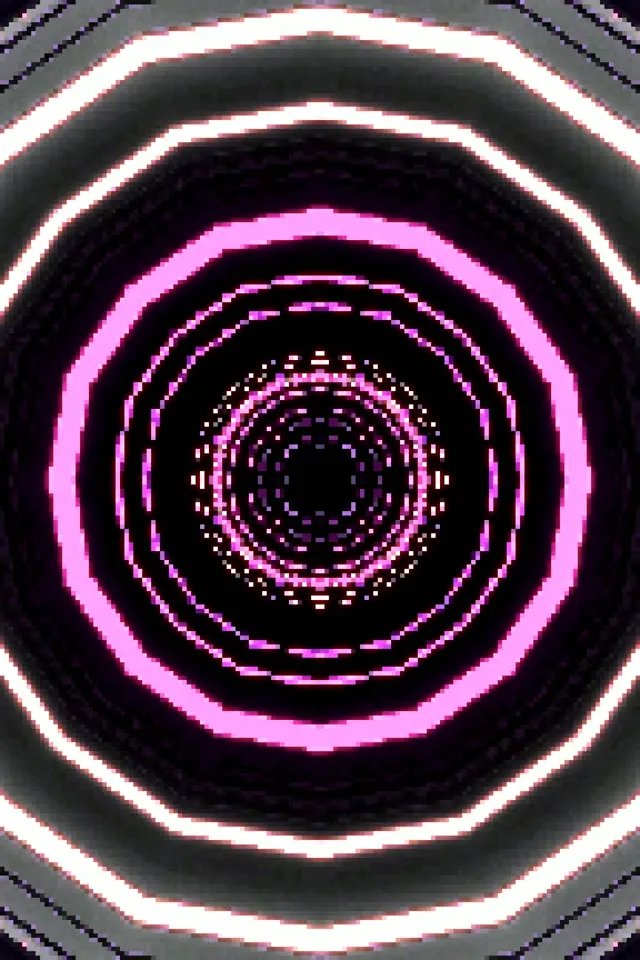 Neon Tunnel Rosa Lilla Oktagon Virvel 2:3 Foto Portrett 60fps Skjermsparer VJLoops