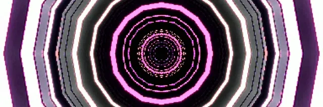 Neon Tunnel Pink Octagon Vortex 3:1 Triple Wide 60fps Screensaver Vj Loop