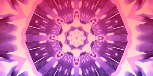 Neon Tunnel Pink Purple Kaleidoscope Vj Loop 2:1 Univisium 60fps Screensaver