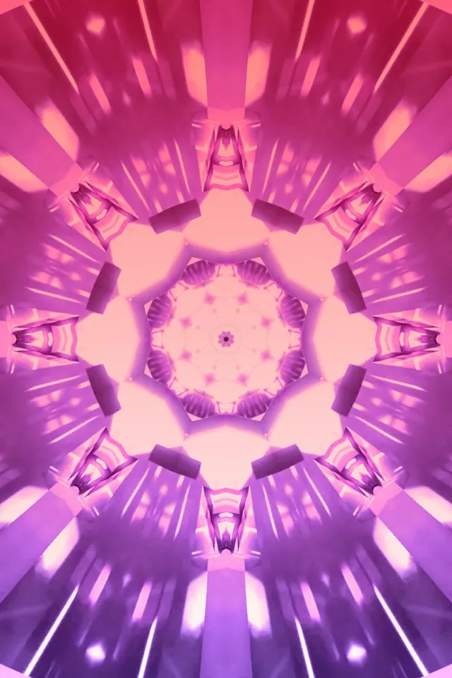 Неоновий Тунель Рожевий Калейдоскоп Вихор VJ Loop 2:3 Фото Портрет 60fps Заставка