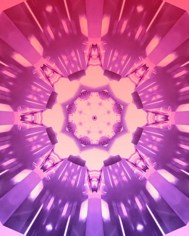Neon Tunela Arrosa More Kaleidoskopioa Vj Loop 4:5 Instagram 60fps Pantaila-babeslekua