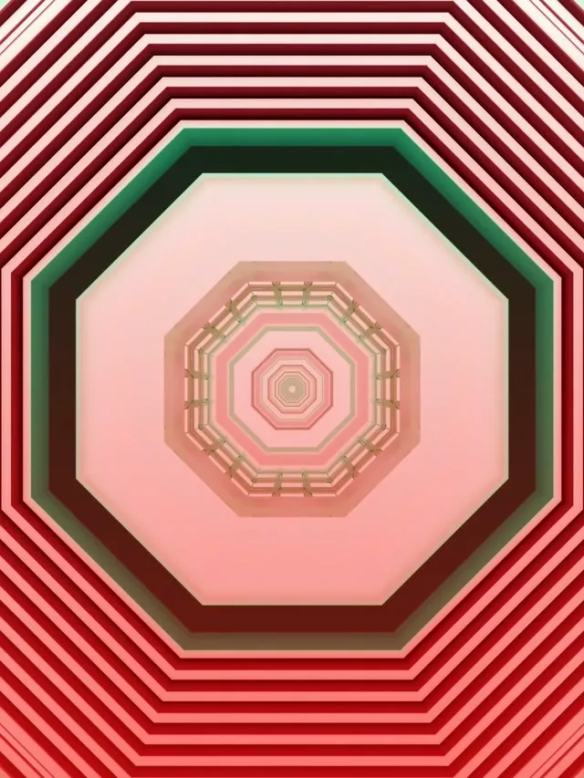 Rozā Sarkans Neona Tunelis Ekrānsaudzētājs 3:4 iPad Portrait 60fps VJ Loop