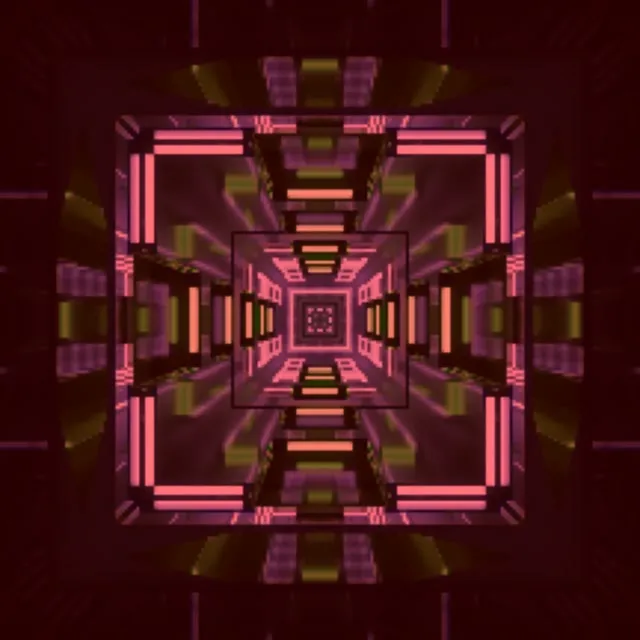 Vòrtex Quadrat Recursiu Rosa Túnel Neó VJ Loop 1:1 Square 60fps Screensaver