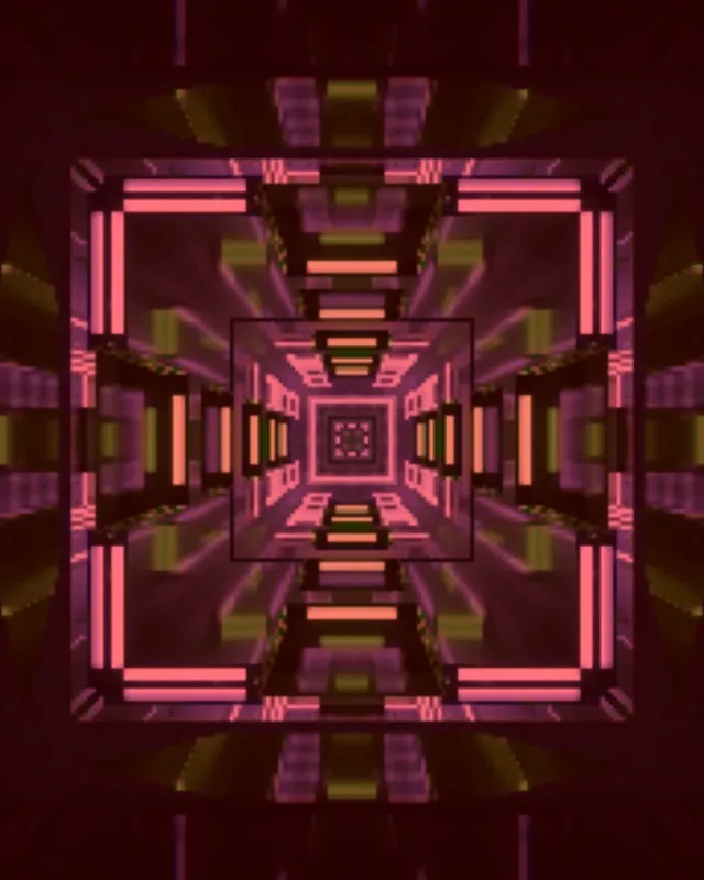 Neon Tunnel Pixel Grid Vj Loop 4:5 Instagram 60fps Screensaver