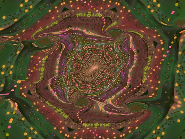 Psychedelic Neon Tunnel 4:3 Classic 60fps VJ Loop Screensaver Hypnotic Fractal
