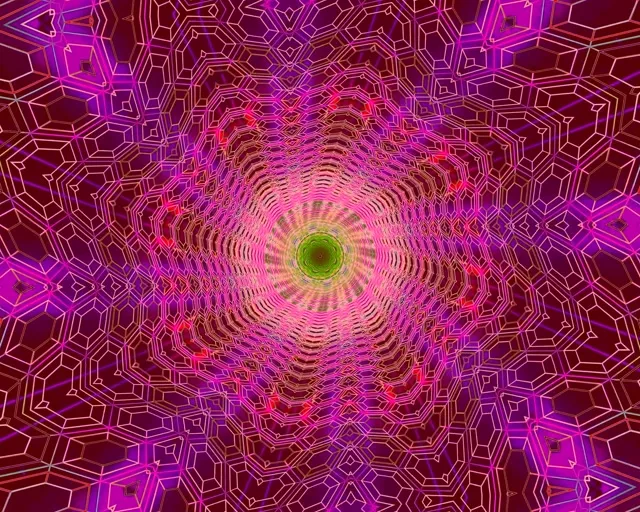 Neonový tunel kaleidoskop VJ Loop 5:4 průmyslový 60fps spořič obrazovky