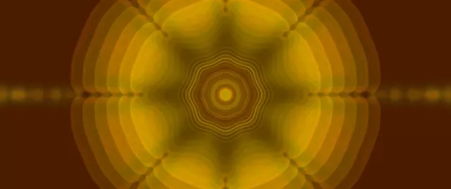 VJLoops Pulsating Golden Hexagon Neon Tunnel 2.39:1 Cinemascope 60fps Screensaver