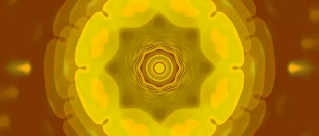 Pulsating Golden Neon Tunnel 21:9 Ultrawide 60fps Screensaver VJ Loop