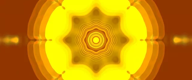 Pulsavimas auksinė žvaigždė neoninė tunelio 2.39:1 cinemaskopas 60fps VJLoops kilpa ekrano užsklanda