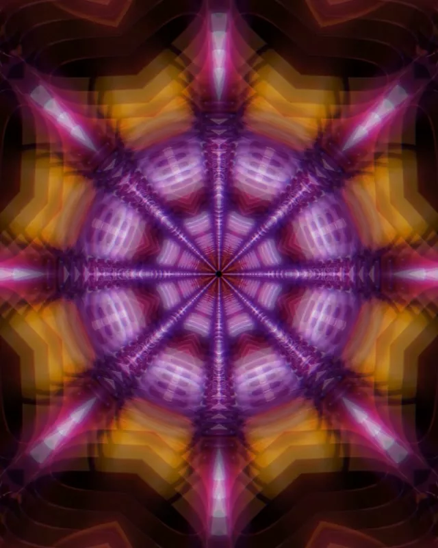 Pulsating Kaleidoscope Neon Tunnel 4:5 Instagram 60fps Screensaver VJLoops
