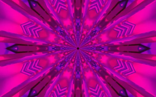 Pulsating Kaleidoscope Neon Tunnel | VJ Loop 60fps 16:10 Screensaver