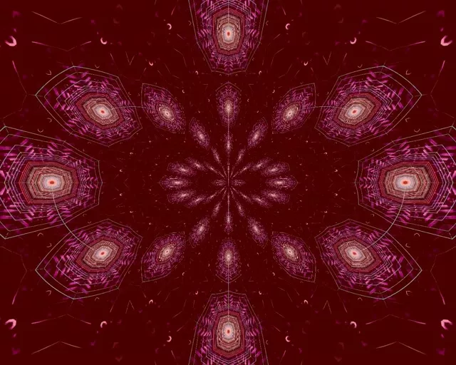 Pulsating Magenta Kaleidoscope | 5:4 Industrial Neon Tunnel VJ Loop 60fps Screensaver