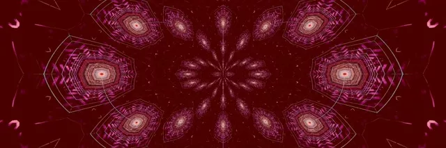 Pulsating Magenta Kaleidoscope Neon Tunnel | 3:1 Ultrawide 60fps VJ Loop Screensaver