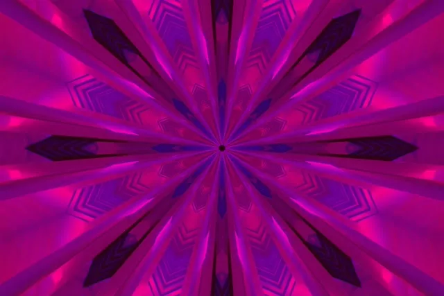Pulsating Magenta Kaleidoscope Neon Tunnel 3:2 Surface 60fps VJLoops Screensaver