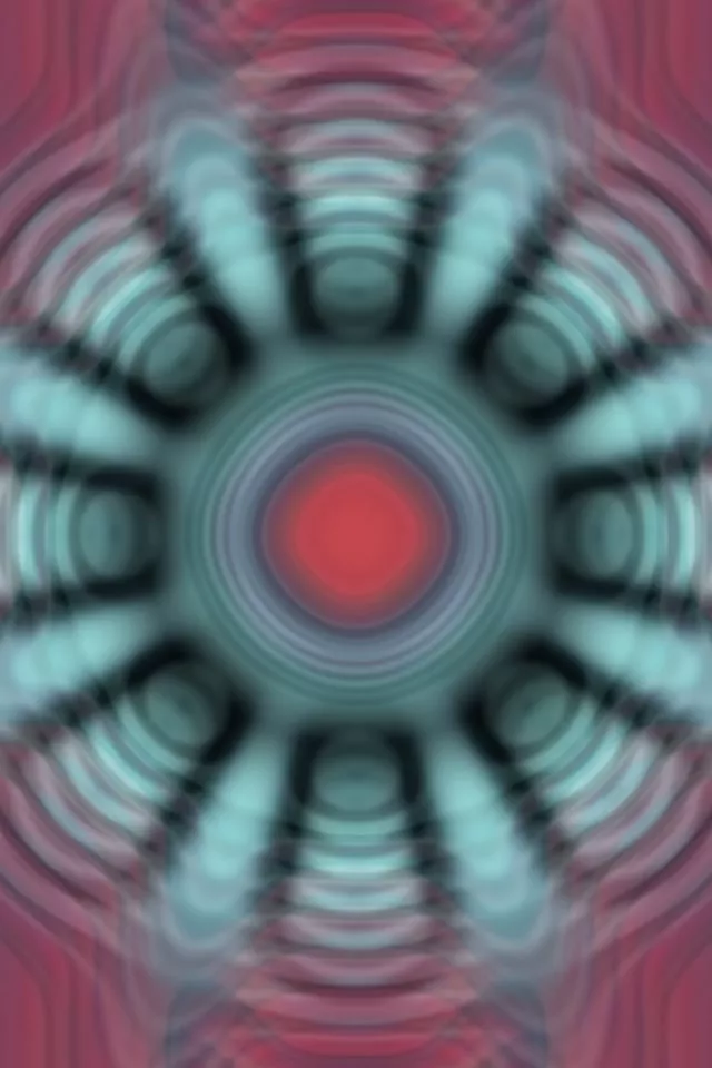 Pulsating Neon Tunnel | 9:16 Screensaver | 60fps VJLoops | Cyan Red Vortex
