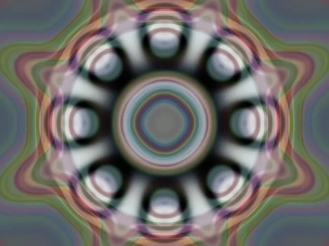 Pulsating Neon Tunnel Kaleidoscope 4:3 Classic 60fps VJLoops Screensaver