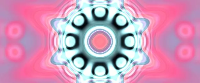 Terowong Neon Pusaran Kaleidoscope Loop Berdenyut 2.39:1 Cinemascope 60fps VJ Animasi Screensaver