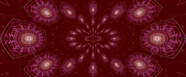 Pulsating Neon Tunnel Kaleidoscope VJ Loop 2.39:1 Cinemascope 60fps Screensaver
