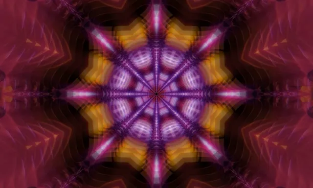 Pulsating Neon Tunnel Kaleidoscope VJ Loop 5:3 Wide 60fps Screensaver