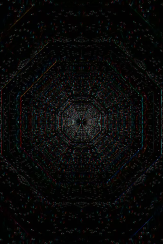 स्पंदित नीयॉन टनल अष्टभुज भंवर 2:3 पोर्ट्रेट 60fps VJLoops स्क्रीनसेवर