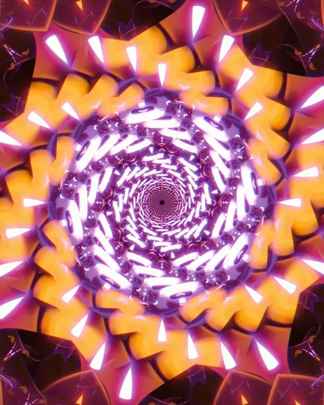 Pulsating Neon Tunnel Vortex | 4:5 Instagram | 60fps Screensaver Loop