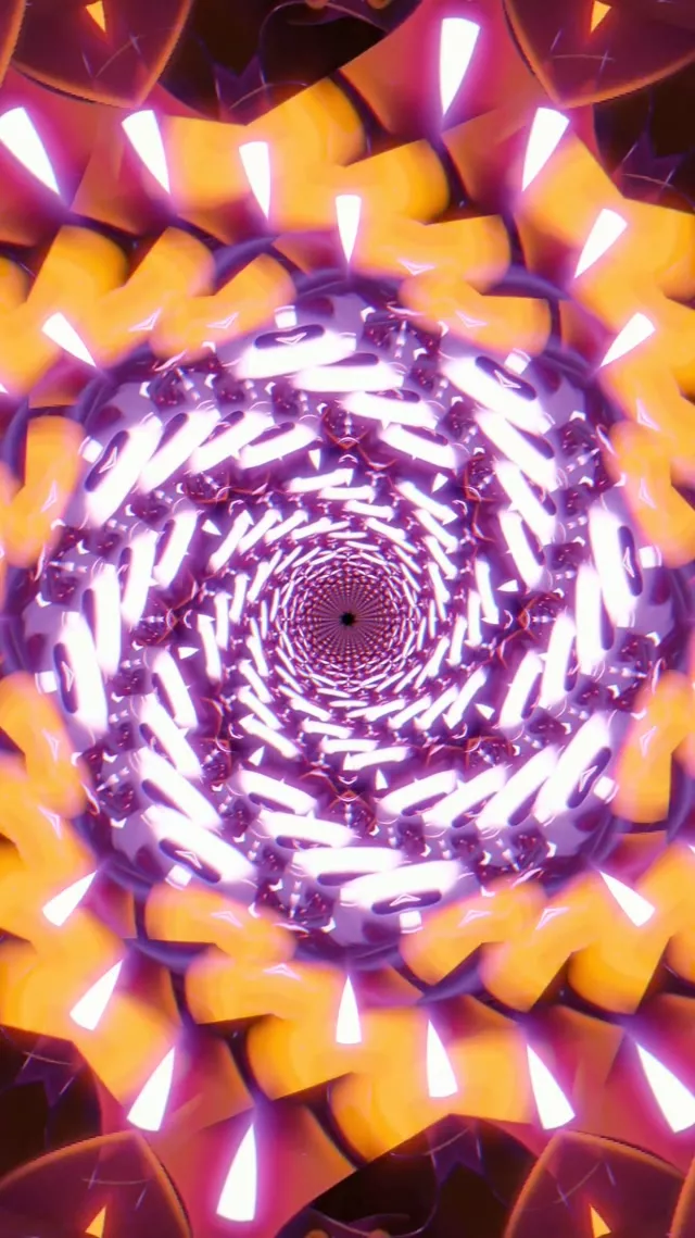Pulsuojanti Neon Tunelis Sūkurys | 9:16 Reels 60fps Ekrano užraktas VJLoops