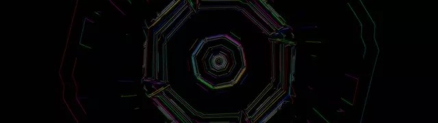 Pulsating Octagon Neon Tunnel 32:9 Ultrawide 60fps VJ Loop Screensaver