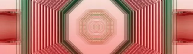 Pulserende Oktagon Neon Tunnel 32:9 Ultrabreitt 60fps VJLoops Pauseskjerm