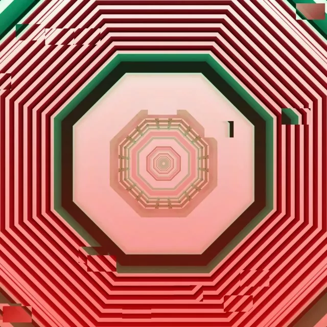 Pulsating Octagon Neon Tunnel VJ Loop 1:1 Square 60fps Screensaver