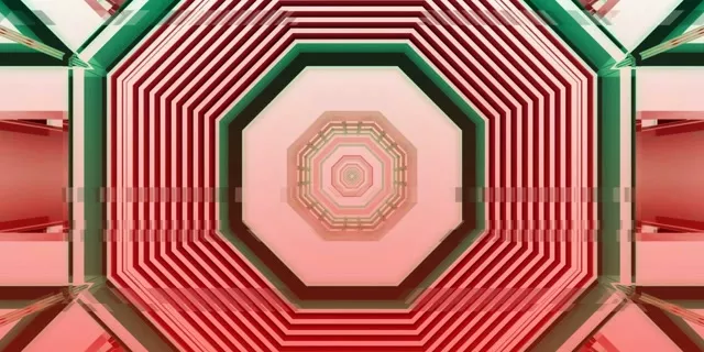 Pulsating Octagon Neon Tunnel VJ Loop 60fps 2:1 Screensaver