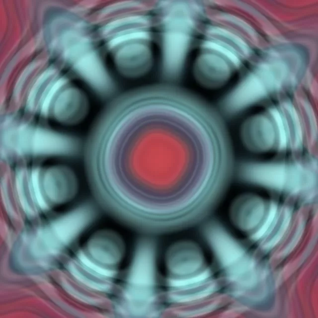 Pulsiranje Crveno Jezgro Neon Tunel | 1:1 Square 60fps VJLoops Screensaver