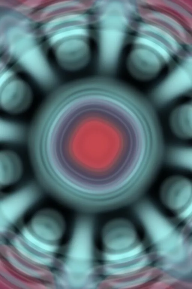 Neon Tunnel ya Kiini Nyekundu Inayonya | 2:3 Portrait 60fps VJLoops Screensaver