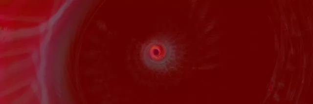 Pulsating Red Neon Tunnel 3:1 Triple Wide 60fps VJ Loop Screensaver