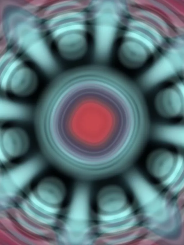 نفق نيون أحمر نابض 3:4 آيباد بورتريه 60fps VJLoops شاشة توقف