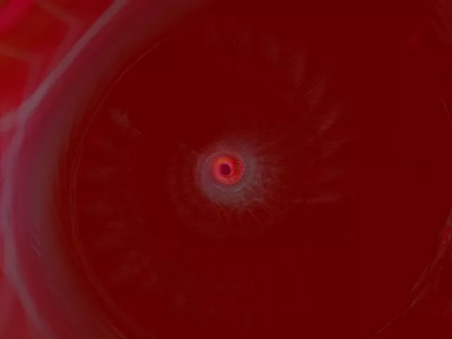 Pulsating Red Neon Tunnel | 4:3 Classic 60fps Screensaver VJ Loop