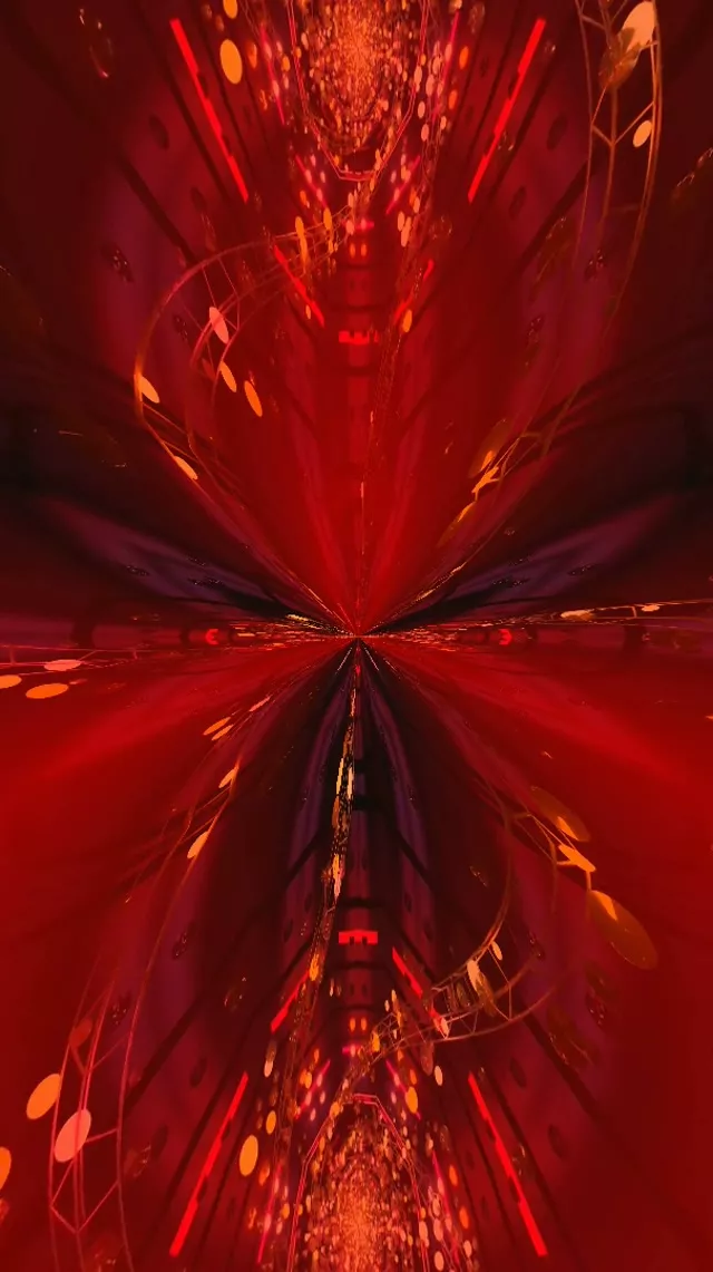 Pulsating Red Neon Tunnel 9:16 reels 60fps VJ Loop Screensaver Motion