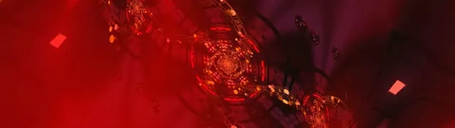 Pulsating Red Neon Tunnel VJ Loop 32:9 Ultrawide 60fps Screensaver