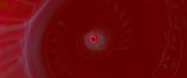 Pulsating Red Neon Tunnel Vortex Loop 2.39:1 Cinemascope 60fps Screensaver