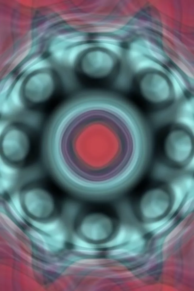 Pulsating Red Orb Neon Tunnel 9:16 Reels 60fps Screensaver VJLoops