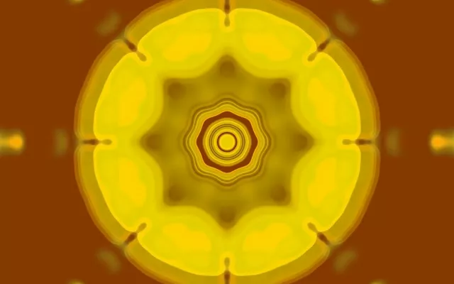 نفق النيون الأصفر النابض | 16:10 ماك بوك | 60fps شاشة توقف VJLoops حلقة