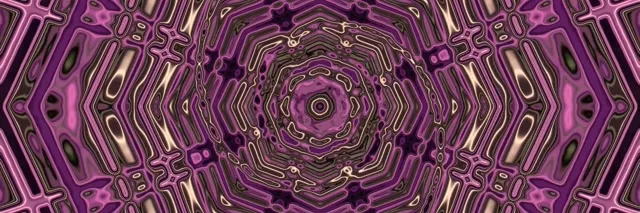 Lila Fraktal Kaleidoskop Neon Tunnel 3:1 Triple Wide 60fps Bildschirmschoner VJ Loop