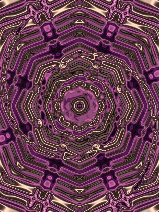 Lila Fraktal Kaleidoskop Neon Tunnel VJ Loop 3:4 iPad Portrait 60fps Bildschirmschoner
